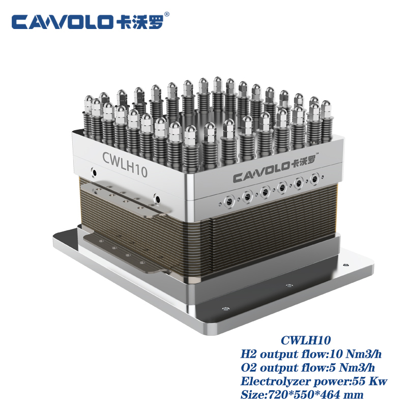Cawolo 55KW Waasserstoff Gas Generator 10Nm3/h Waasserstoff Pem Elektrolyzer Benotzerdefinéiert Waasserstoff Elektrolyzer Elektrolyzer Waasserstoff Brennstoffzell Kraaftwierk