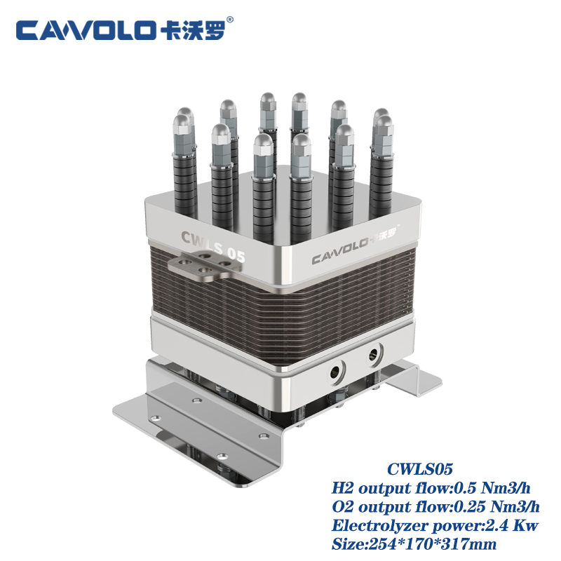 Cawolo 2.4KW hidrogeno sorgailua pem 0.5 Nm3/h hidrogeno pem elektrolizagailu pertsonalizatua pem hidrogeno zelula